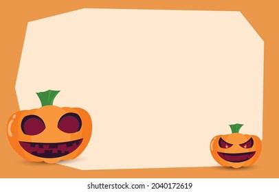 unscharfer Papierhintergrund mit Ghost Pumpkin zum Halloween-Design, Vektorgrafik