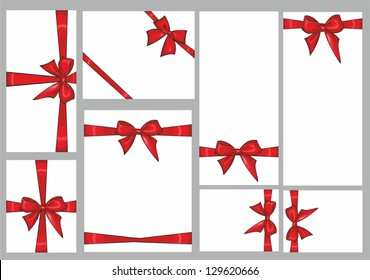 Blank paper background with red bow