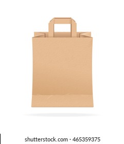 Blank Paper Bag Eco Sale Isolated on White Background. Vector illustration
