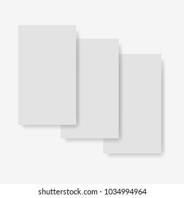 Blank of paper banners with shadow. Vector