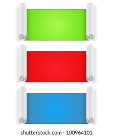 Blank Paper Banners, vector eps10 illustration