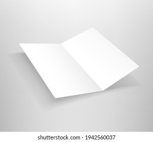Blank paper booklet on a table. Template for design. Vector mockup
