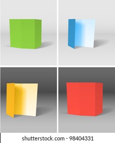Blank paper booklets set vector template
