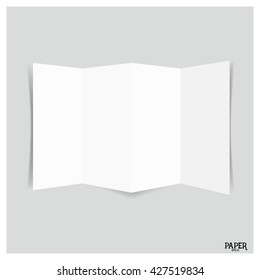 Blank paper brochure mockup. Vector illustration.