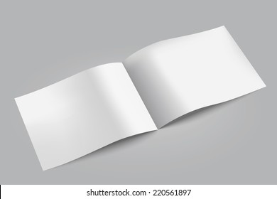 Blank paper  brochure. Vector illustration.