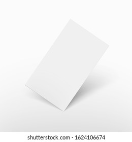 Blank paper card mock up with shadow.