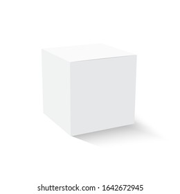 Blank paper or cardboard box template. Vector .
