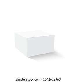 Blank paper or cardboard box template. Vector .