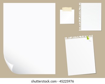 Blank paper collection