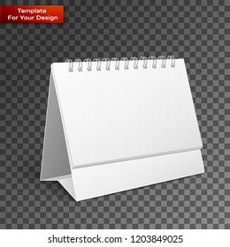 Blank paper desk spiral calendar