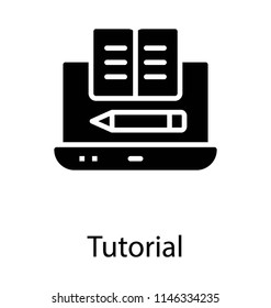 Blank paper document and pencil on laptop display presenting online docs concept 