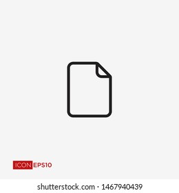 Blank Paper for Dokumen icon Flat Design