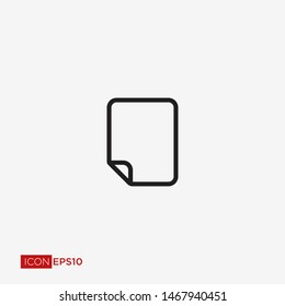 Blank Paper for Dokumen icon Flat Design