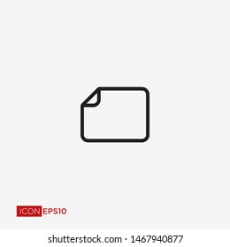 Blank Paper for Dokumen icon Flat Design