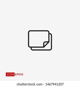 Blank Paper for Dokumen icon Flat Design
