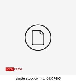 Blank Paper for Dokumen icon Flat Design