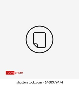 Blank Paper for Dokumen icon Flat Design