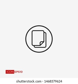 Blank Paper for Dokumen icon Flat Design