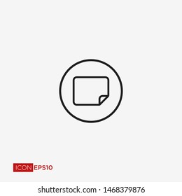 Blank Paper for Dokumen icon Flat Design