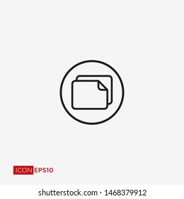 Blank Paper for Dokumen icon Flat Design