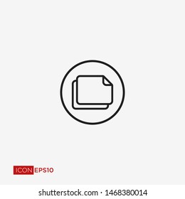 Blank Paper for Dokumen icon Flat Design
