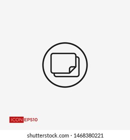 Blank Paper for Dokumen icon Flat Design