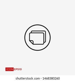 Blank Paper for Dokumen icon Flat Design