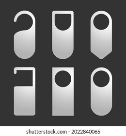 Blank paper door hangers mockup set design