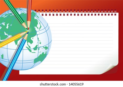 Blank paper with education concept