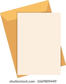 Blank Paper with an Envelope Illustration