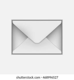 Blank paper envelope for your design. Vector envelope template. Vector illustration.