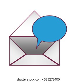 Blank paper envelopes opened with dialog box