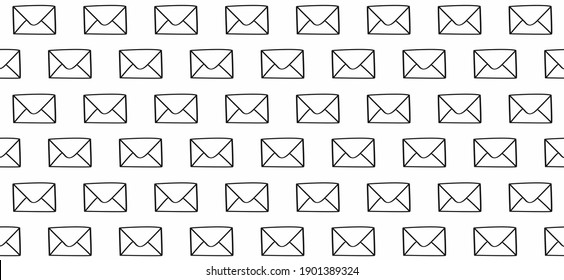 Leere Papierumschläge. Postfach oder Postzeichen. Posteingang, E-Mail-Symbol. Vektorpostkarte, Umschlagsymbol-Banner. Cartoon-Brief-Post geöffnet. Nachricht geöffnet