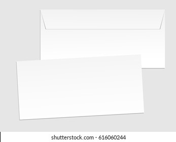 Blank paper envelopes for your design. Vector envelopes template