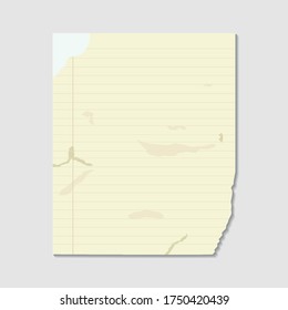 blank paper with faded and torn colors
