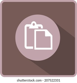 Blank paper. Flat modern web button.