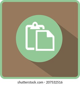 Blank paper. Flat modern web button.