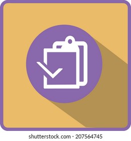 Blank paper. Flat modern web button.