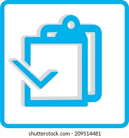Blank paper. Flat modern web button.