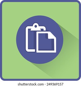 Blank paper. Flat modern web button.
