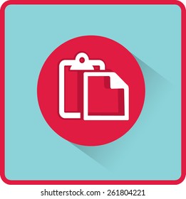 Blank paper. Flat modern web button.