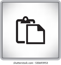 Blank paper. Flat modern web button.