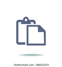 Blank paper. Flat modern web button.