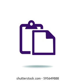 Blank paper. Flat modern web button.