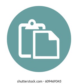 Blank paper. Flat modern web button.