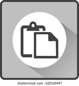 Blank paper. Flat modern web button.