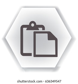 Blank paper. Flat modern web button.