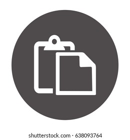 Blank paper. Flat modern web button.