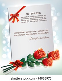 Blank paper with floral ornament