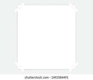 Blank paper flyer mock up format A4. Branding template with place for caption. Corporate identity presentation. Vector illustration.